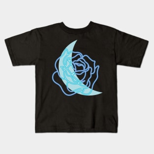 Neon Moon Rose Kids T-Shirt